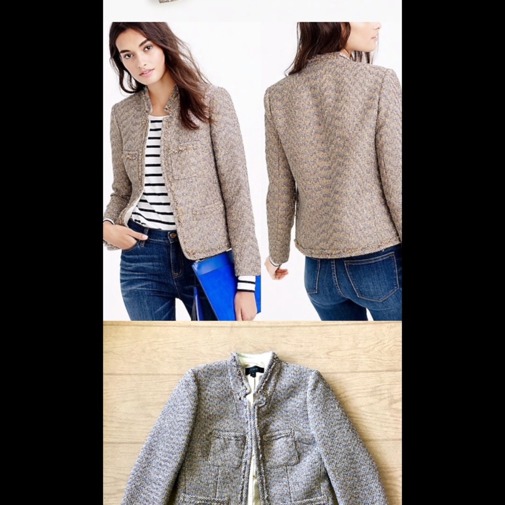 Jcrew Metalkic thread Blazer size 4. NWOT